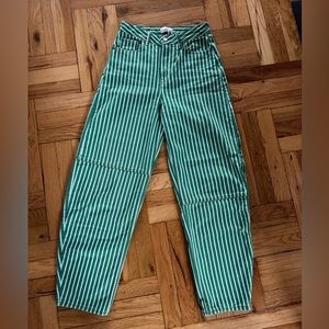 GANNI- striped tapered jeans